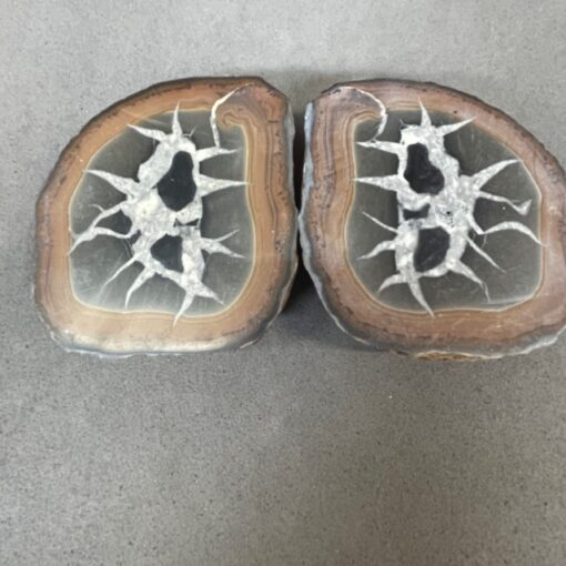 Septarian Nodule Pair (5) (Mineral) - The Crystal People